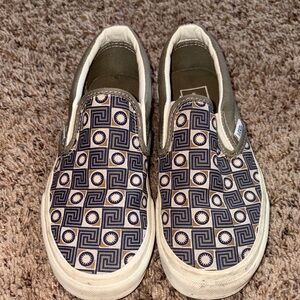 Vans Kids Sneakers - Blue and White Pattern